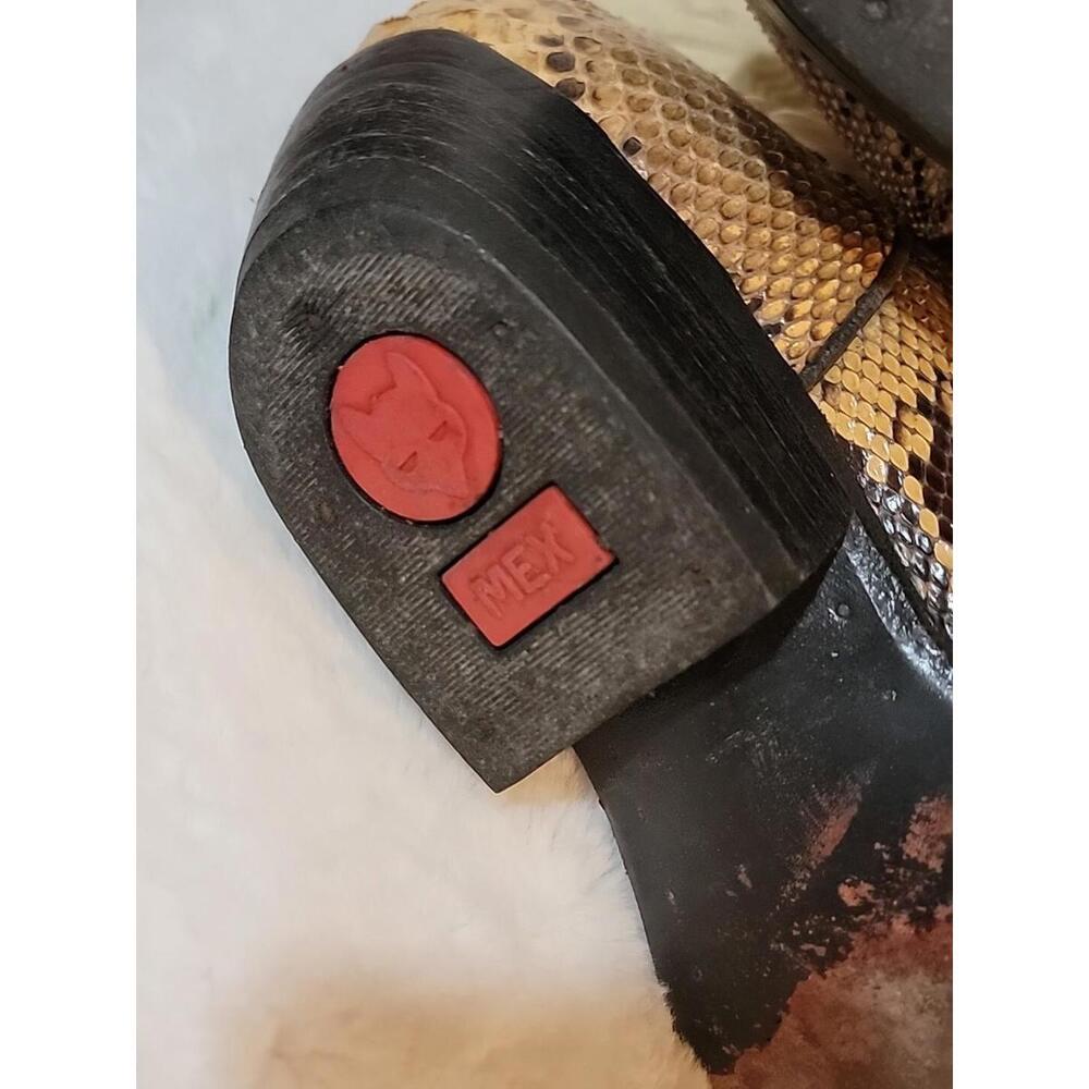 Exotic Python Vintage Mens Leather Embroidered Co… - image 10